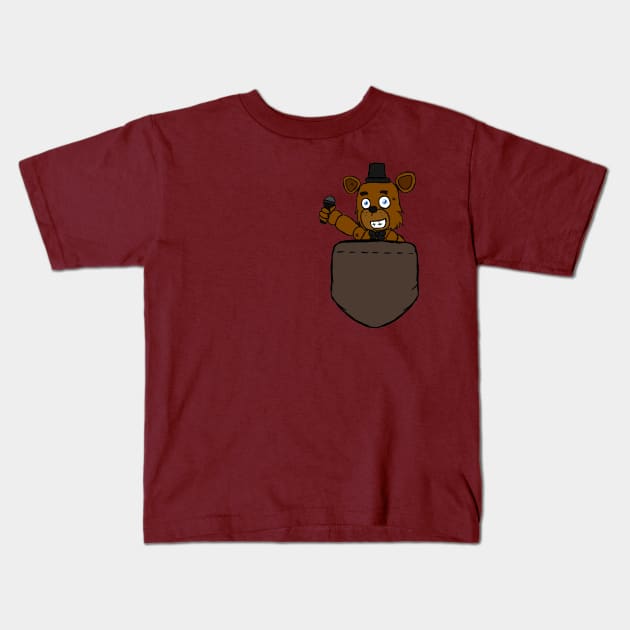 Freddy Fazbear - FNAF Pockets Kids T-Shirt by oh_shoot_arts